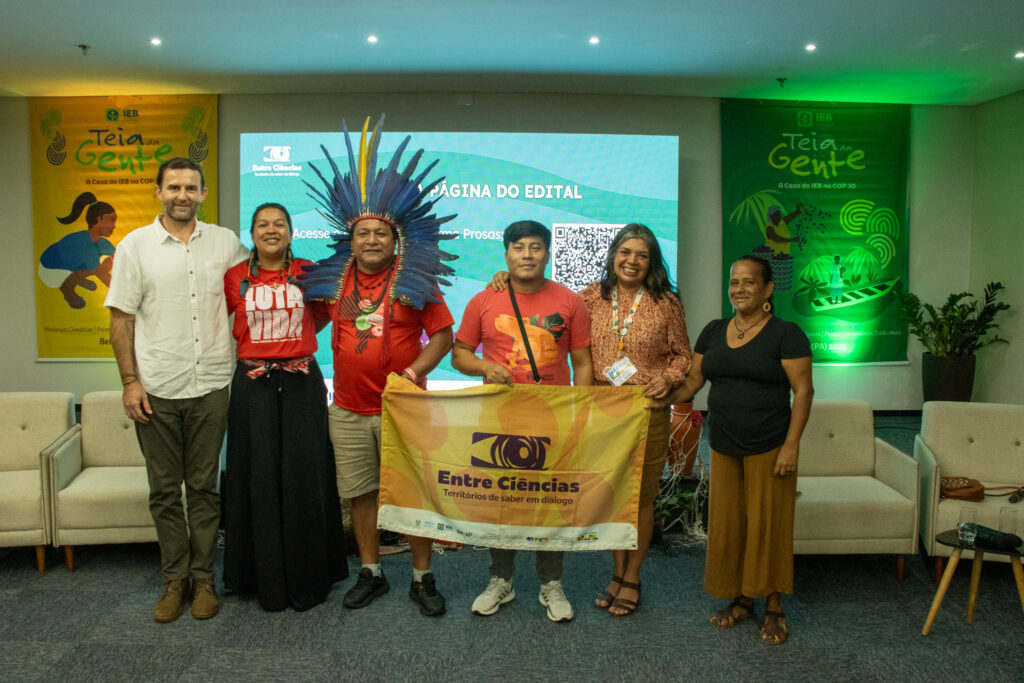 Evento de lançamento do edital durante a COP30, em Belém (PA). Foto: Roberta Brandão/Acervo IEB.